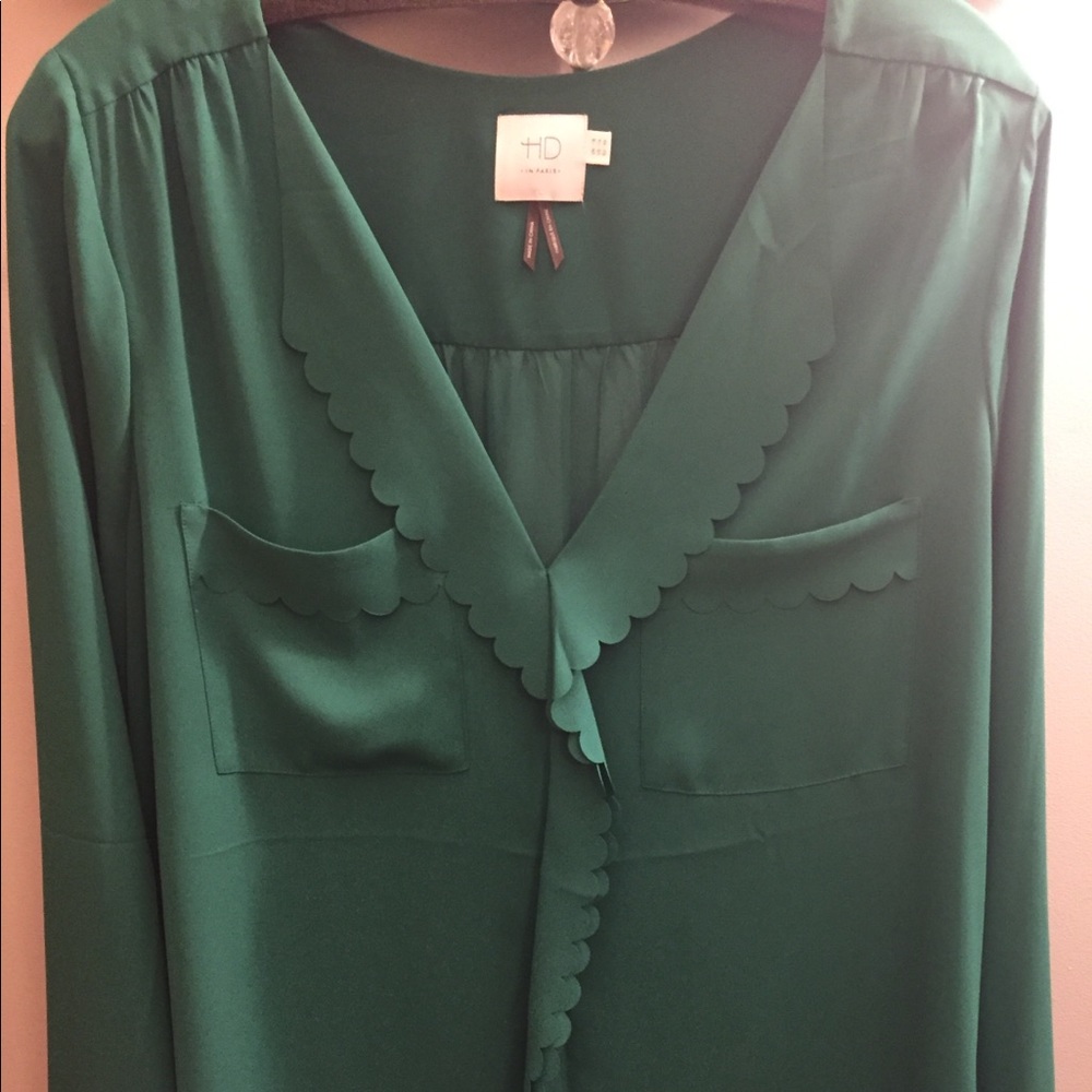 Anthropologie HD in Paris scalloped remi blouse